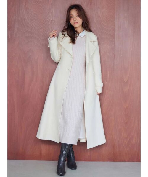 MERCURYDUO（マーキュリーデュオ）の「U.S. POLO ASSN.別注 ケーブルニットワンピース（ワンピース・レディース・アイボリー/グレー/ベビーピンク・SMALL/MEDIUM）」の13枚目の写真