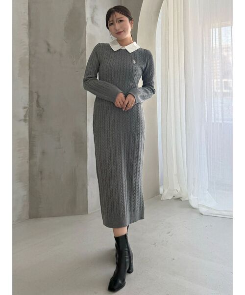 セール】U.S. POLO ASSN.別注 ケーブルニットワンピース（ワンピース
