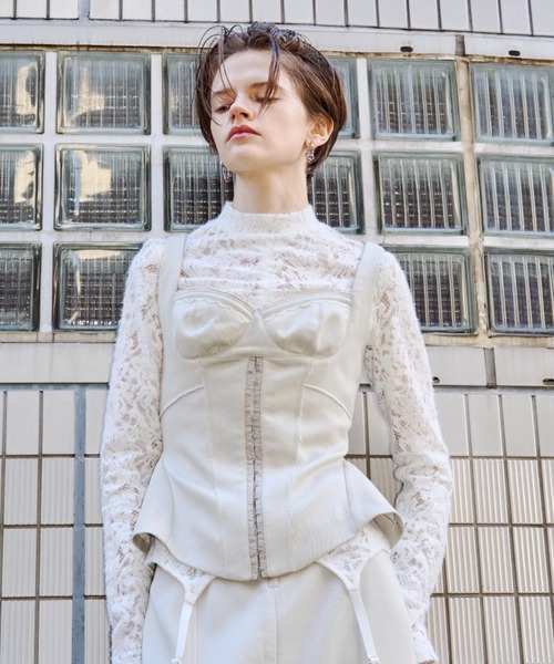 LIQUIDE LACE TOPS/リキッドレーストップス（Tシャツ/カットソー