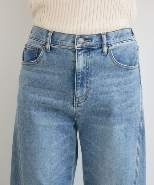 KATHARINE ROSS（キャサリンロス）の「【KATHARINE ROSS】裏毛起毛デニム3Dパンツ（デニムパンツ・レディース・ネイビー/ライトブルー・MEDIUM）」の5枚目の写真