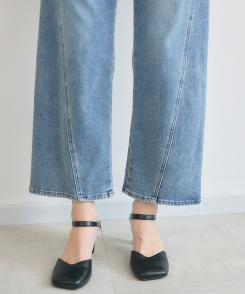 KATHARINE ROSS（キャサリンロス）の「【KATHARINE ROSS】裏毛起毛デニム3Dパンツ（デニムパンツ・レディース・ネイビー/ライトブルー・MEDIUM）」の8枚目の写真