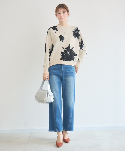 KATHARINE ROSS（キャサリンロス）の「【KATHARINE ROSS】裏毛起毛デニム3Dパンツ（デニムパンツ・レディース・ネイビー/ライトブルー・MEDIUM）」の19枚目の写真