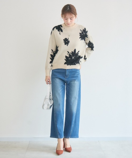 KATHARINE ROSS（キャサリンロス）の「【KATHARINE ROSS】裏毛起毛デニム3Dパンツ（デニムパンツ・レディース・ネイビー/ライトブルー・MEDIUM）」の20枚目の写真