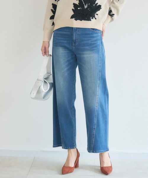 KATHARINE ROSS（キャサリンロス）の「【KATHARINE ROSS】裏毛起毛デニム3Dパンツ（デニムパンツ・レディース・ネイビー/ライトブルー・MEDIUM）」の22枚目の写真