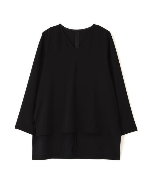 ADORE(アドーア)の「◆バックサテンジョーゼットVネック(シャツ/ブラウス・レディース・ブルー/ホワイト/ブラック・38)」の5枚目の写真