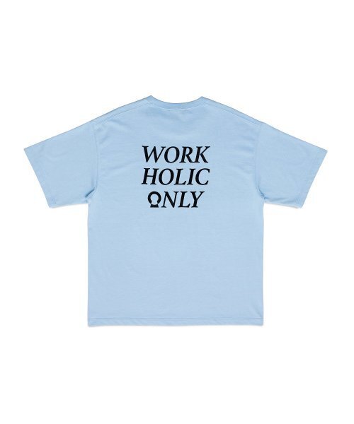 PRIVATE NEIGHBORS(プライベートネイバーズ)の「ワークホリックオンリーTスカイブルー(Tシャツ/カットソー・レディース・その他・LARGE/MEDIUM)」の1枚目の写真