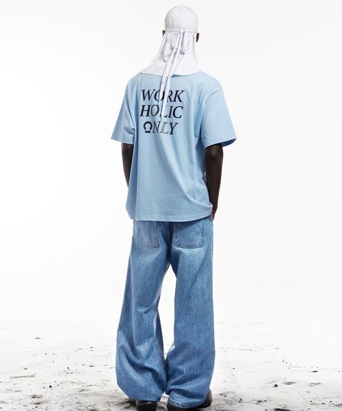 PRIVATE NEIGHBORS(プライベートネイバーズ)の「ワークホリックオンリーTスカイブルー(Tシャツ/カットソー・レディース・その他・LARGE/MEDIUM)」の3枚目の写真