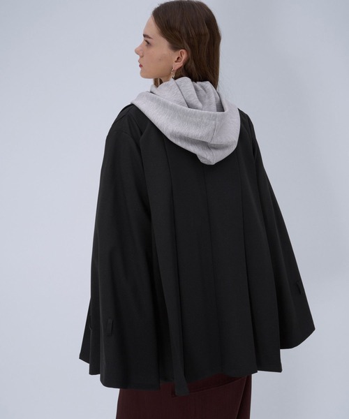 HARE（ハレ）の「オーバーミディトレンチジャケット(HARE)（トレンチコート・レディース・ブラック系その他/ブルー/ブラック・FREE）」の7枚目の写真