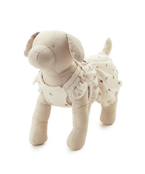 gelato pique(ジェラートピケ)の「【CAT&DOG】ハート柄フリルワンピース(リード/ハーネス/首輪・レディース・アイボリー/ピンク・S/M/L)」の13枚目の写真