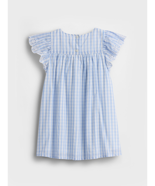 GAP（ギャップ）の「アイレット ギンガムチェック ワンピース (幼児・ベビー)（ワンピース・キッズ・ブルー・80ｃｍ/90cm/100cm/70cm/95cm/105cm/110cm）」の3枚目の写真