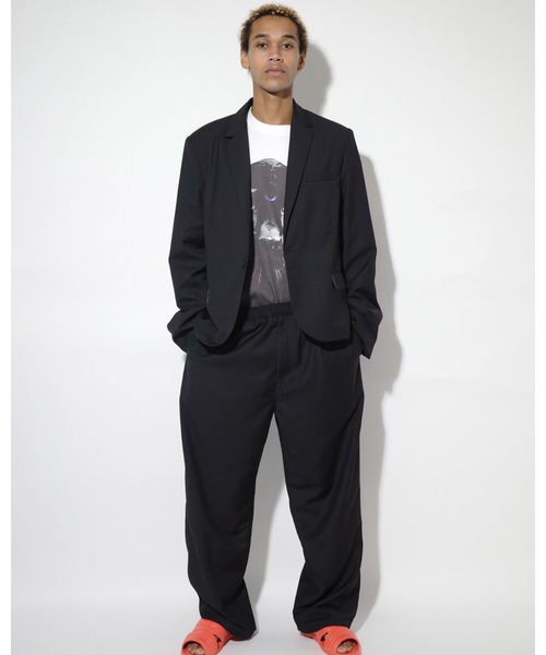 NISHIMOTO IS THE MOUTH(ニシモト イズ ザ マウス)の「VOLUME PANTS | NISHIMOTO IS THE MOUTH(スラックス・メンズ・ブラック/ピンク・S-M/L-XL)」の1枚目の写真