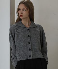 JOHN LAWRENCE SULLIVAN グレー　ウール　カーディガン JOHN LAWRENCE SULLIVAN/ジョンローレンスサリバン】MOHAIR CARDIGAN