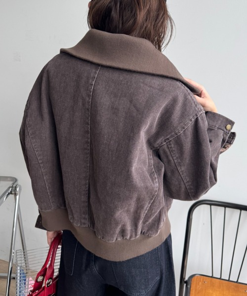 SHAGGIE（シャギー）の「フェードワークショートジャケット（その他アウター・レディース・グレー/ベージュ/ブラウン・FREE）」の6枚目の写真