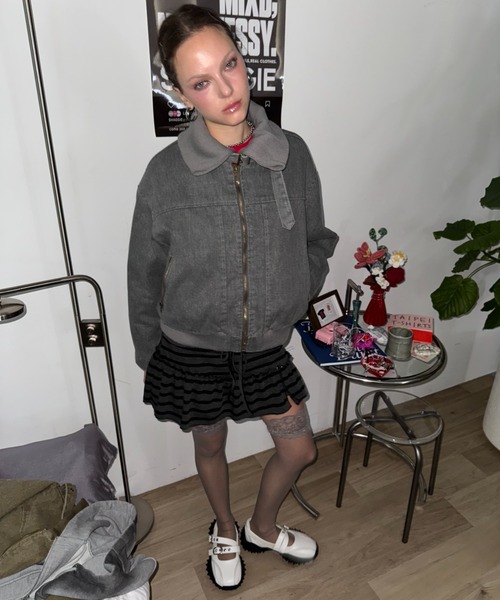 SHAGGIE（シャギー）の「フェードワークショートジャケット（その他アウター・レディース・グレー/ベージュ/ブラウン・FREE）」の19枚目の写真