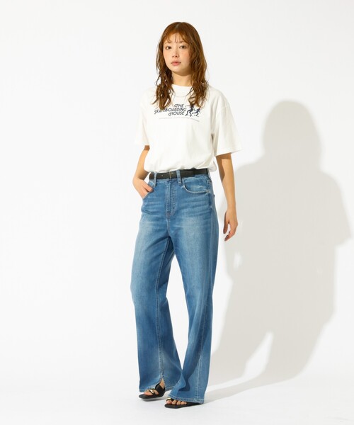 PARROTT CANVAS（パロットキャンバス）の「【PARROTT CANVAS/パロットキャンバス】ヴィンテージS/S Tシャツ "93" / ロゴプリントT / バックプリント（Tシャツ/カットソー・レディース・ネイビー/ホワイト・フリー）」の4枚目の写真