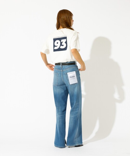PARROTT CANVAS（パロットキャンバス）の「【PARROTT CANVAS/パロットキャンバス】ヴィンテージS/S Tシャツ "93" / ロゴプリントT / バックプリント（Tシャツ/カットソー・レディース・ネイビー/ホワイト・フリー）」の6枚目の写真