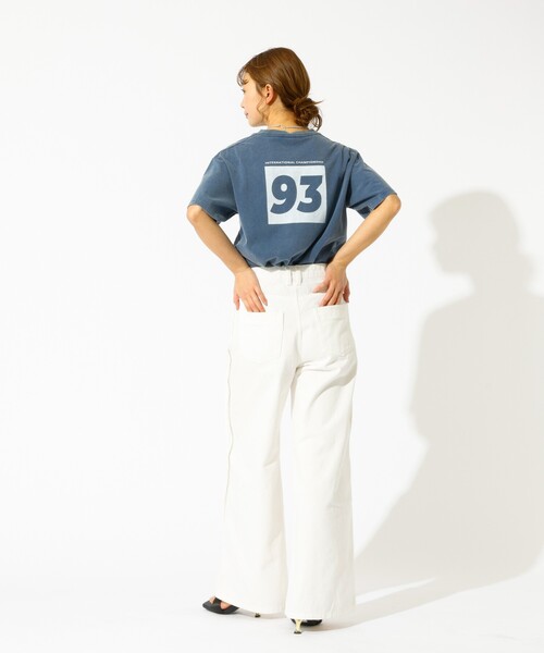 PARROTT CANVAS（パロットキャンバス）の「【PARROTT CANVAS/パロットキャンバス】ヴィンテージS/S Tシャツ "93" / ロゴプリントT / バックプリント（Tシャツ/カットソー・レディース・ネイビー/ホワイト・フリー）」の11枚目の写真