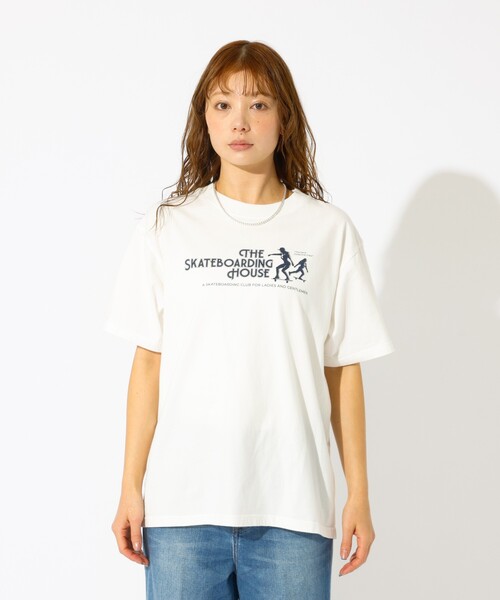 PARROTT CANVAS（パロットキャンバス）の「【PARROTT CANVAS/パロットキャンバス】ヴィンテージS/S Tシャツ "93" / ロゴプリントT / バックプリント（Tシャツ/カットソー・レディース・ネイビー/ホワイト・フリー）」の15枚目の写真