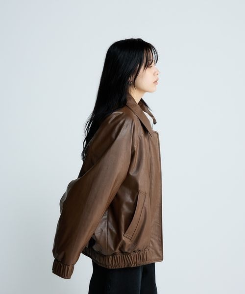 JEANASIS（ジーナシス）の「ヴィンテージレザーブルゾン/640179（ブルゾン・レディース・ブラック/ベージュ/ブラウン・FREE）」の16枚目の写真