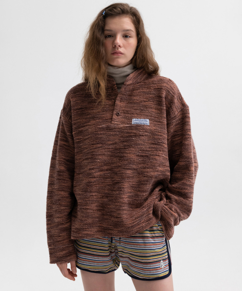BENSIMON（ベンシモン）の「CRUMBLE ANORAK - BROWN（Tシャツ/カットソー・レディース・ブラウン・FREE）」の2枚目の写真