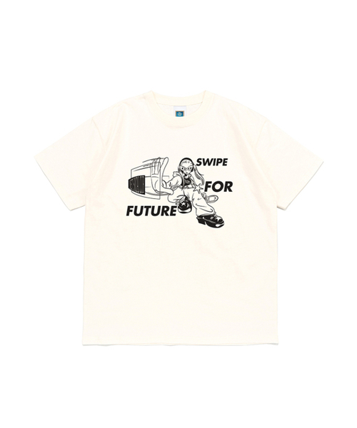 NET SOCIAL CLUB(ネットソーシャルクラブ)の「スワイプフォーフューチャー 半袖Tシャツ (アイボリー)(Tシャツ/カットソー・レディース・アイボリー・S/M/L/XL)」の1枚目の写真
