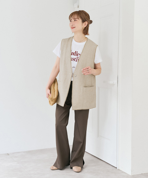 Spick & Span（スピックアンドスパン）の「Riopelle ツイードジレ（ベスト・レディース・マルチ/ベージュ・FREE）」の3枚目の写真