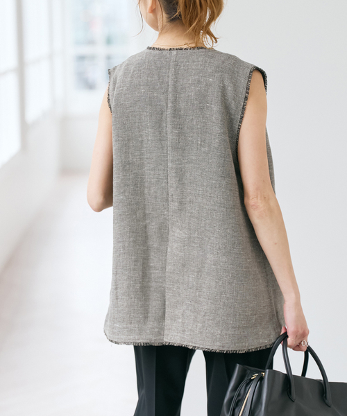 Spick & Span（スピックアンドスパン）の「Riopelle ツイードジレ（ベスト・レディース・マルチ/ベージュ・FREE）」の15枚目の写真