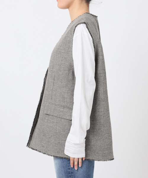 Spick & Span（スピックアンドスパン）の「Riopelle ツイードジレ（ベスト・レディース・マルチ/ベージュ・FREE）」の20枚目の写真