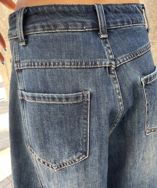 ROGER AND RAW（ロジャーアンドロウ）の「カーゴデニムカーブパンツ（デニムパンツ・レディース・ブルー・MEDIUM/SMALL）」の9枚目の写真