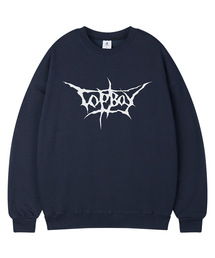 TOPBOY（トップボーイ）の「クラックロゴオーバーサイズ裏起毛プリントスウェットシャツ（スウェット）」