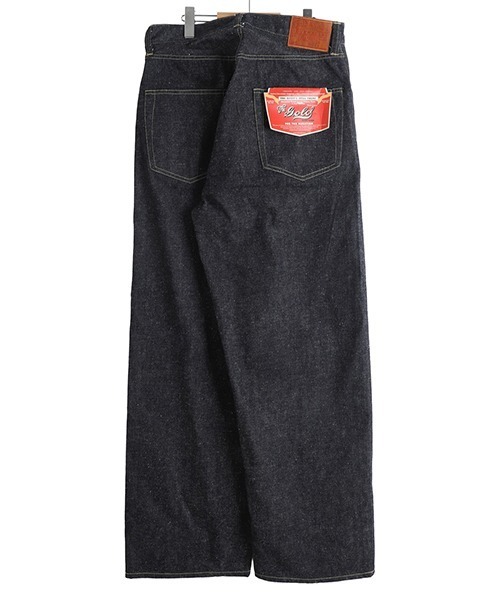 GOLD（ゴールド）の「GOLD / ゴールド：RECYCLED SUVIN COTTON YARAN 11.5oz DENIM ５POCKET WIDE PANTS  WWⅡ MODEL：26A-GL42620N[MUS]（デニムパンツ・メンズ・ノンウォッシュ・M/L）」の19枚目の写真