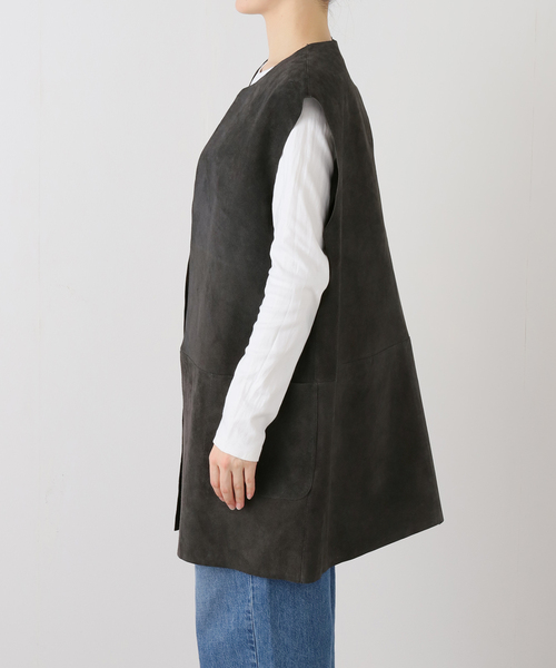 JOURNAL STANDARD LUXE（ジャーナルスタンダード　ラックス）の「スウェードベスト（その他アウター・レディース・チャコールグレー/ブラウン・FREE）」の7枚目の写真