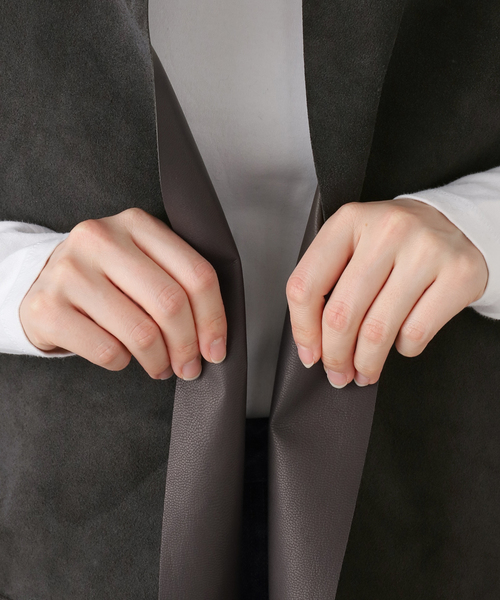 JOURNAL STANDARD LUXE（ジャーナルスタンダード　ラックス）の「スウェードベスト（その他アウター・レディース・チャコールグレー/ブラウン・FREE）」の11枚目の写真