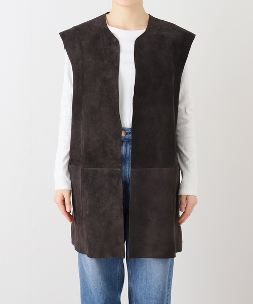 JOURNAL STANDARD LUXE（ジャーナルスタンダード　ラックス）の「スウェードベスト（その他アウター・レディース・チャコールグレー/ブラウン・FREE）」の16枚目の写真