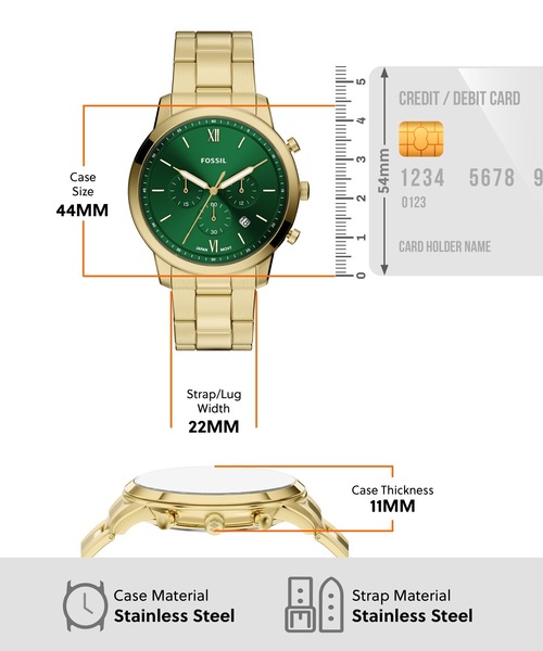 FOSSIL（フォッシル）の「フォッシル 腕時計 メンズ アナログ ステンレス FS6164（アナログ腕時計・メンズ・ゴールド・FREE）」の5枚目の写真
