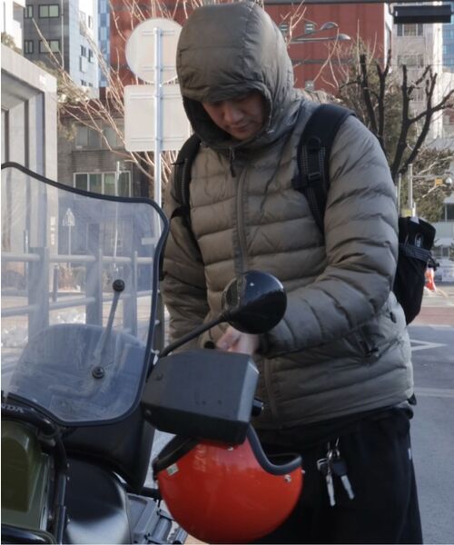 PHYPS MOTORCYCLE(フィップスモーターサイクル)の「H-Tech Storm Shield Parka Blue Gray(ダウンジャケット/コート・レディース・その他・SMALL/MEDIUM/LARGE/X-LARGE)」の14枚目の写真