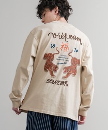 KRIFF MAYER クリフメイヤー オーバーサイズスーベニア刺繍クルーネック長袖Tシャツ(虎) /ロンT 2537203