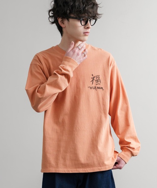 KRIFF MAYER(クリフメイヤー)の「KRIFF MAYER クリフメイヤー オーバーサイズスーベニア刺繍クルーネック長袖Tシャツ(虎) /ロンT 2537203(Tシャツ/カットソー・メンズ・パープル/オレンジ/ベージュ/チャコール・M/XL/L)」の20枚目の写真