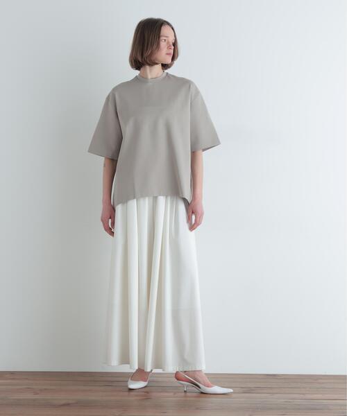 LE PHIL(ルフィル)の「◆ハイネックBIG Tシャツ(Tシャツ/カットソー・レディース・ベージュ/ホワイト/ブラック・F)」の14枚目の写真