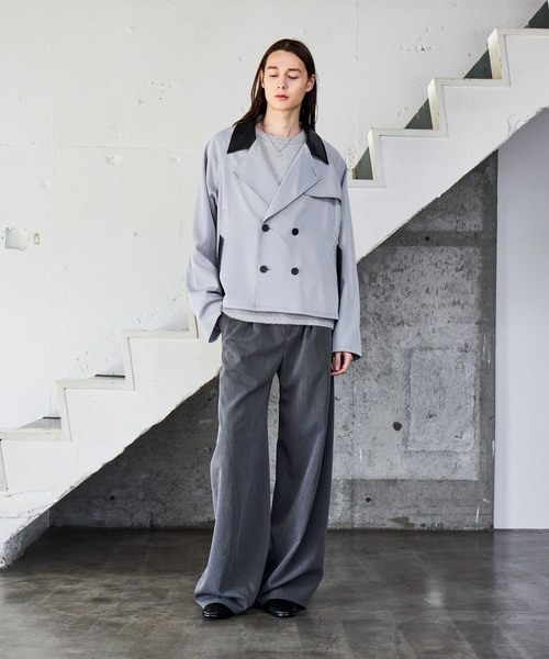 HARE（ハレ）の「レザーキリカエトレンチブルゾン(HARE)（ブルゾン・メンズ・ブラック/グレー/ブラック系その他・FREE）」の14枚目の写真