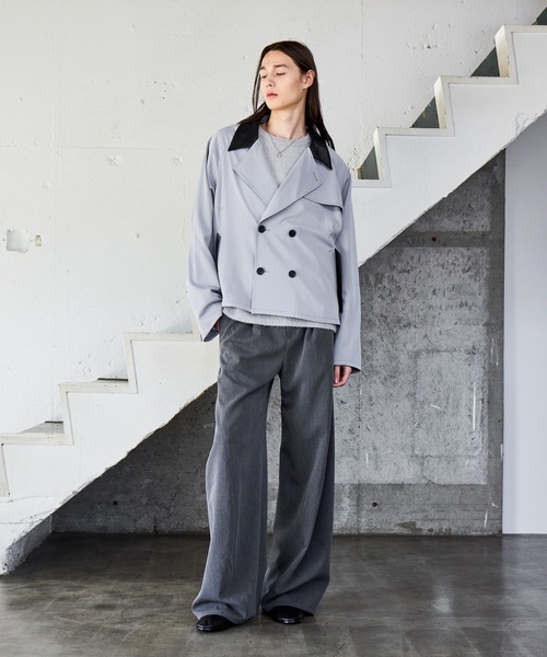 HARE（ハレ）の「レザーキリカエトレンチブルゾン(HARE)（ブルゾン・メンズ・ブラック/グレー/ブラック系その他・FREE）」の15枚目の写真