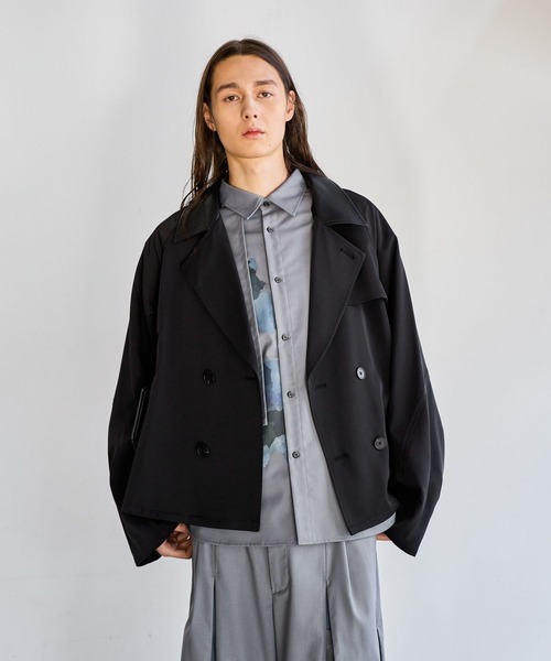 HARE（ハレ）の「レザーキリカエトレンチブルゾン(HARE)（ブルゾン・メンズ・ブラック/グレー/ブラック系その他・FREE）」の19枚目の写真