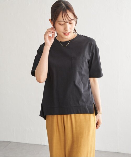 ikka(イッカ)の「【プチプラ1990円(税抜)】冷感コットン半袖ポケットTシャツ(Tシャツ/カットソー・レディース・グレー/ピンク/ライトグリーン/ブラック/オフホワイト/ホワイト・L/M/S)」の14枚目の写真