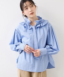 VIS | フリルネックブラウス(シャツ/ブラウス)