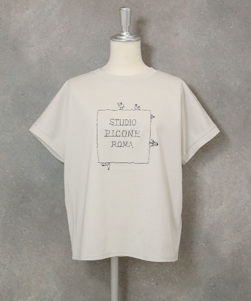 STUDIO PICONE（スタジオピッコーネ）の「コットン100％UV冷感刺繍プルオーバー（Tシャツ/カットソー・レディース・ブラック/ライトパープル/ライトグレー/ライトグリーン・LL/L/M）」の11枚目の写真