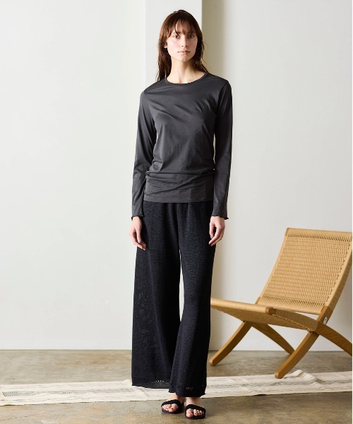 WALANCE(ワランス)の「organic cotton jersey long sleeve tee(Tシャツ/カットソー・レディース・オフホワイト・FREE)」の3枚目の写真