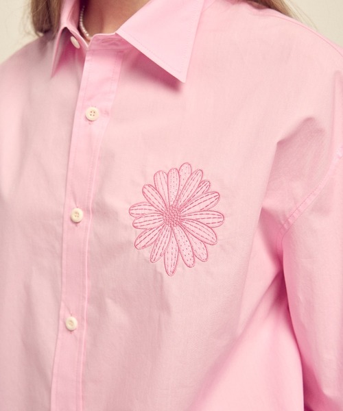 Mardi Mercredi(マルディメクルディ)の「COTTON POPLIN SHIRT / コットン ポプリン シャツ(シャツ/ブラウス・レディース・ライトピンク/ブルー/ライトベージュ/スカイブルー/ベージュ/ホワイト/ピンク/ミント・FREE)」の9枚目の写真