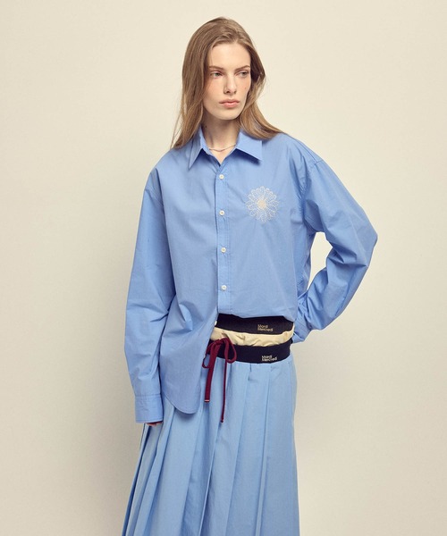 Mardi Mercredi(マルディメクルディ)の「COTTON POPLIN SHIRT / コットン ポプリン シャツ(シャツ/ブラウス・レディース・ライトピンク/ブルー/ライトベージュ/スカイブルー/ベージュ/ホワイト/ピンク/ミント・FREE)」の17枚目の写真