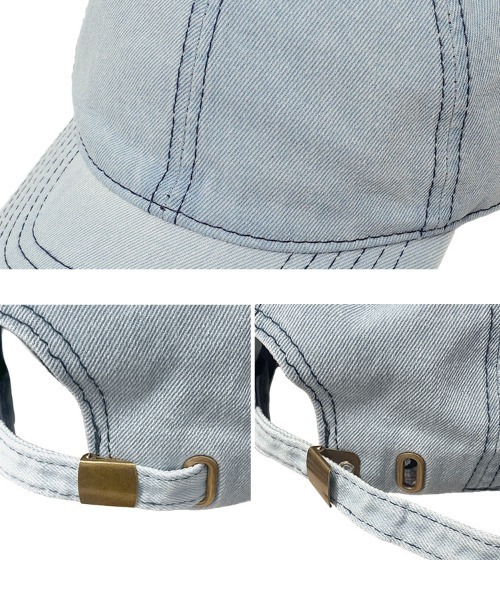 KOBE LETTUCE（コウベレタス）の「デニムキャップ（キャップ・レディース・ブルー/ライトブルー/ブラック・FREE）」の11枚目の写真