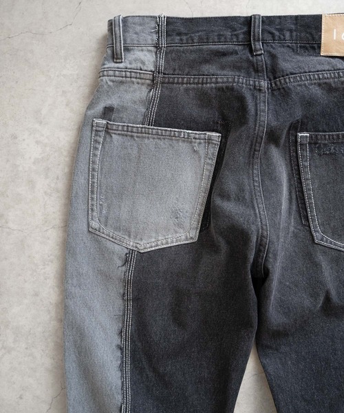 Iroquois（イロコイ）の「ASYMMETRICAL STRAIGHT PANTS（デニムパンツ・メンズ・ライトインディゴブルー/ダークブラック/ライトブラック/ダークインディゴブルー・2/4/3/5）」の9枚目の写真
